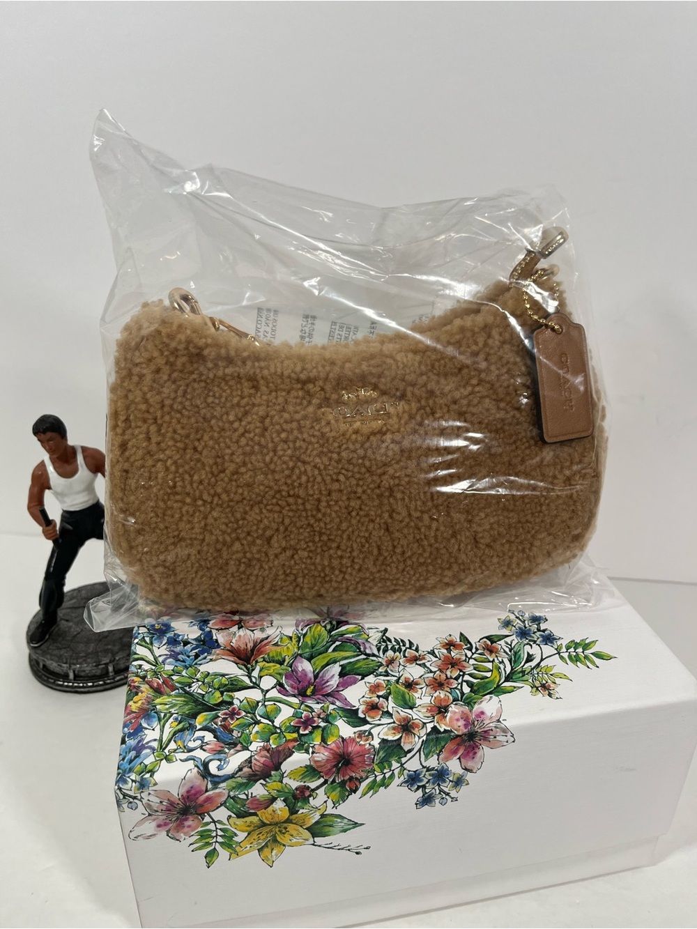 Coach Teri Mini Crossbody Bag In Shearling NWT - Picture 9 of 14